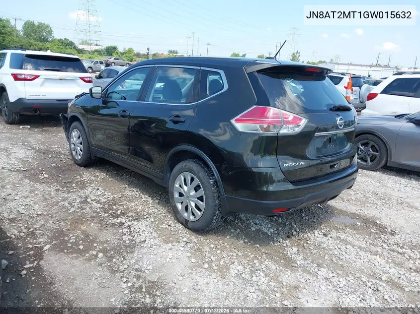 2016 Nissan Rogue S VIN: JN8AT2MT1GW015632 Lot: 45590770
