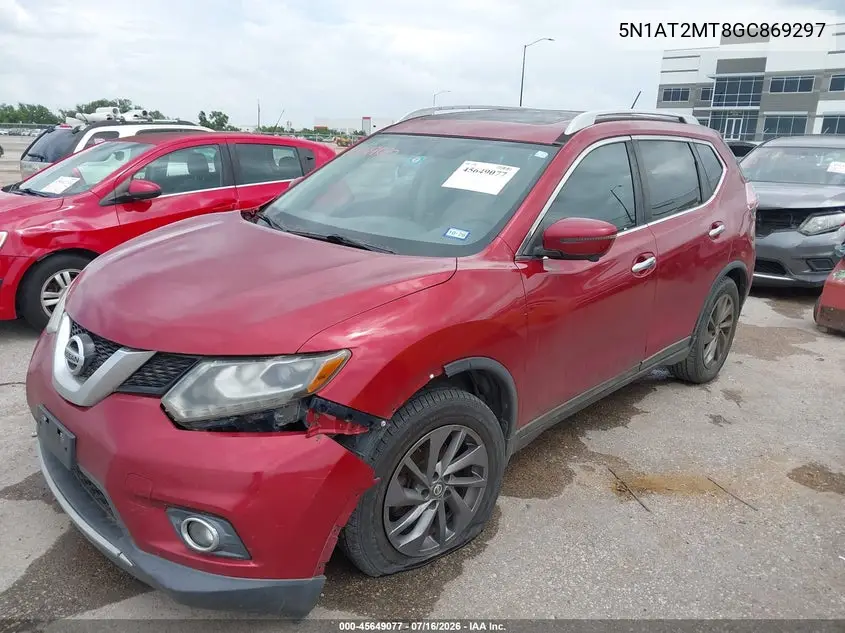 2016 Nissan Rogue Sl VIN: 5N1AT2MT8GC869297 Lot: 45649077