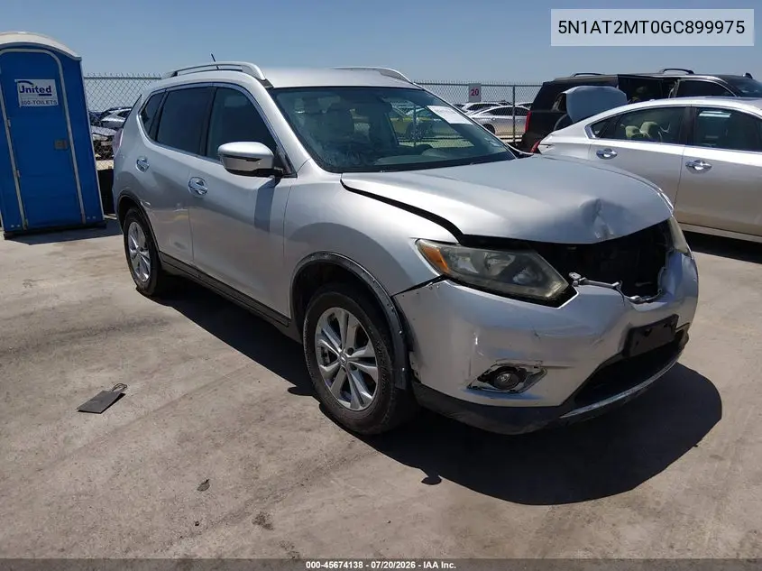 2016 Nissan Rogue S/Sl/Sv VIN: 5N1AT2MT0GC899975 Lot: 45674138