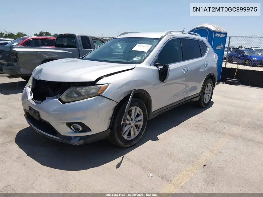 2016 Nissan Rogue S/Sl/Sv VIN: 5N1AT2MT0GC899975 Lot: 45674138