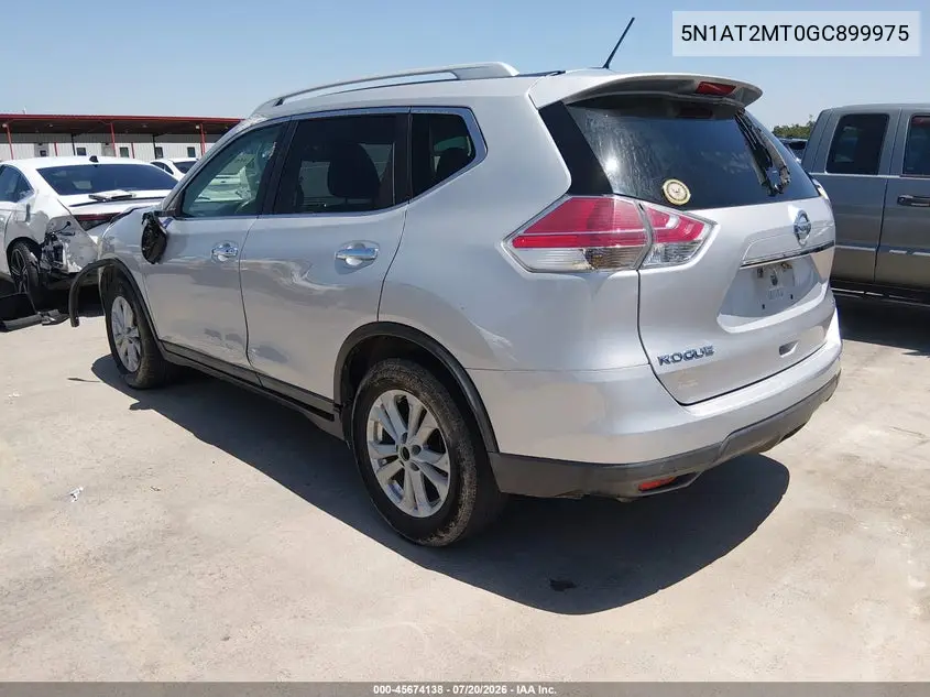 2016 Nissan Rogue S/Sl/Sv VIN: 5N1AT2MT0GC899975 Lot: 45674138