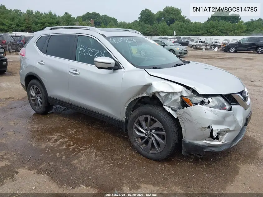 2016 Nissan Rogue S/Sl/Sv VIN: 5N1AT2MV8GC814785 Lot: 45675724