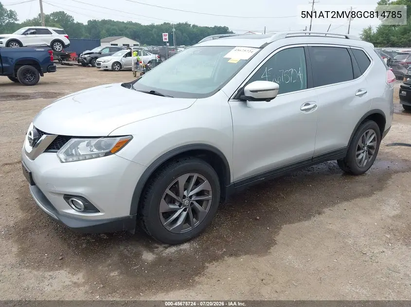 2016 Nissan Rogue S/Sl/Sv VIN: 5N1AT2MV8GC814785 Lot: 45675724