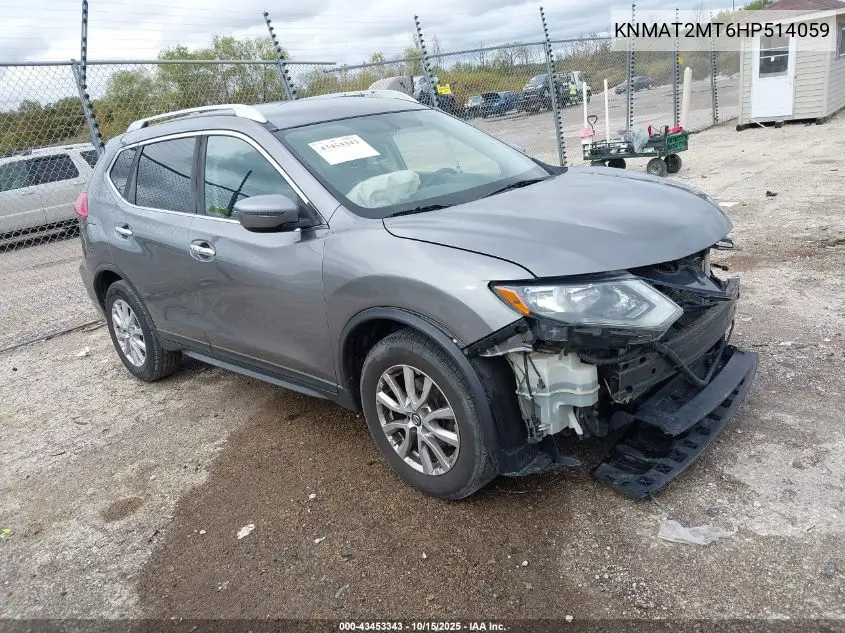 KNMAT2MT6HP514059 2017 Nissan Rogue Sv