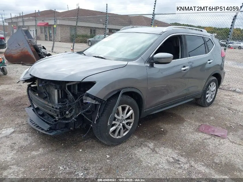 KNMAT2MT6HP514059 2017 Nissan Rogue Sv