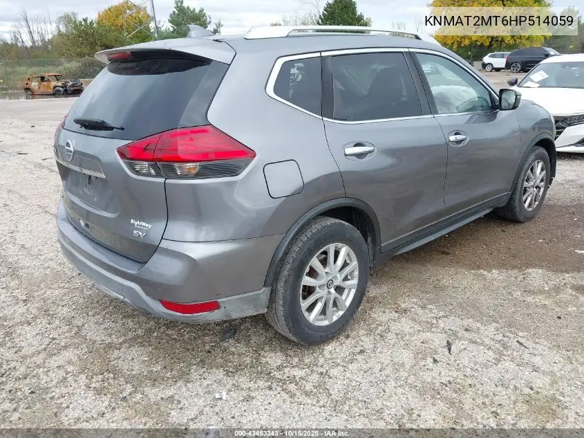 KNMAT2MT6HP514059 2017 Nissan Rogue Sv