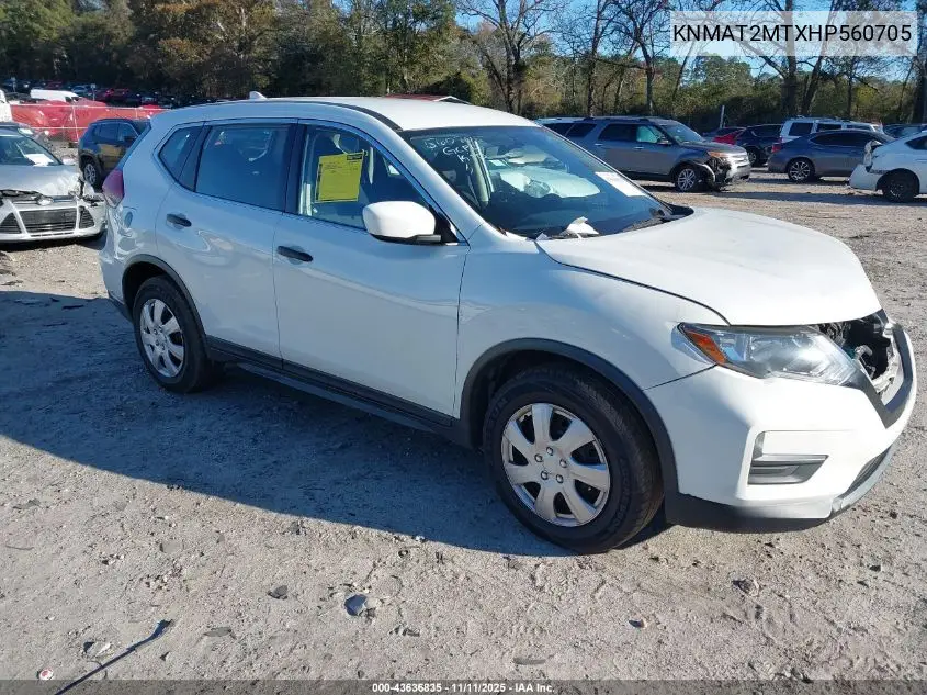 KNMAT2MTXHP560705 2017 Nissan Rogue S