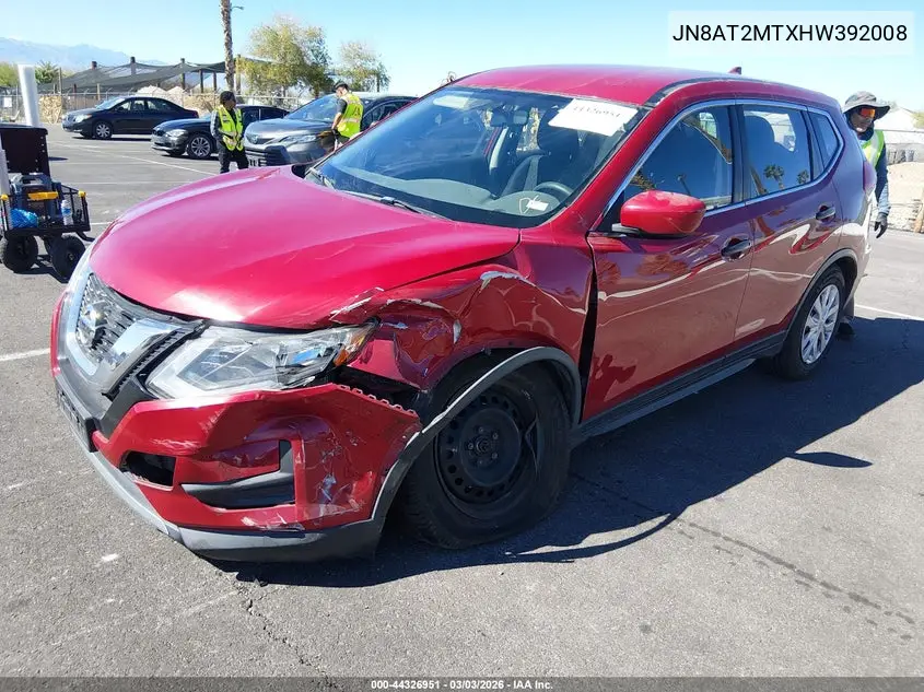JN8AT2MTXHW392008 2017 Nissan Rogue S