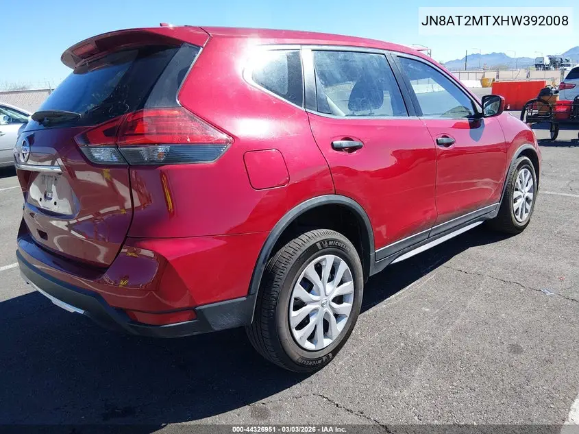 JN8AT2MTXHW392008 2017 Nissan Rogue S