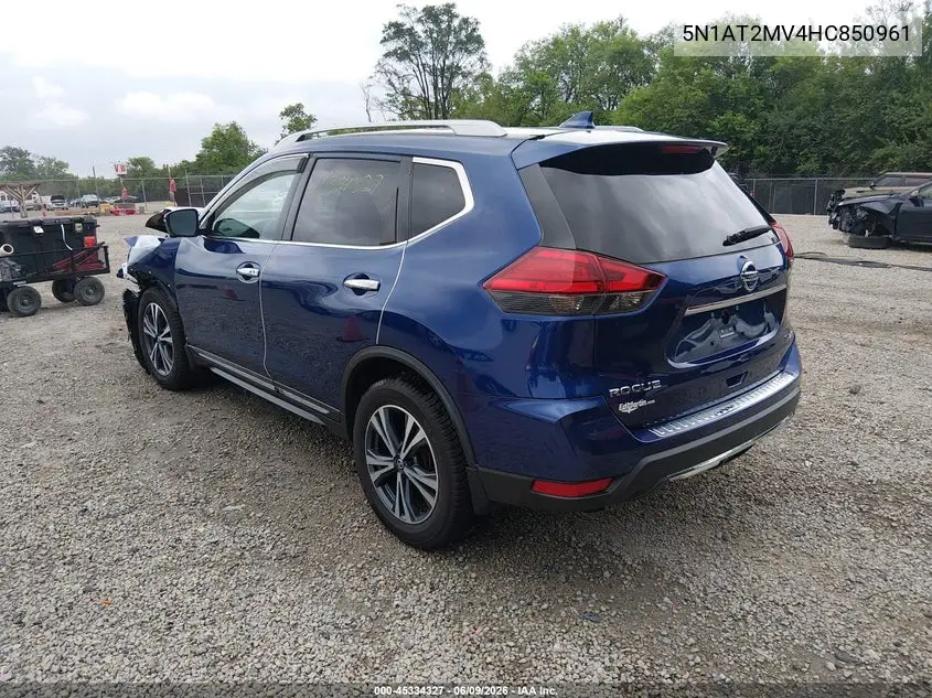 2017 Nissan Rogue Sl VIN: 5N1AT2MV4HC850961 Lot: 45334327