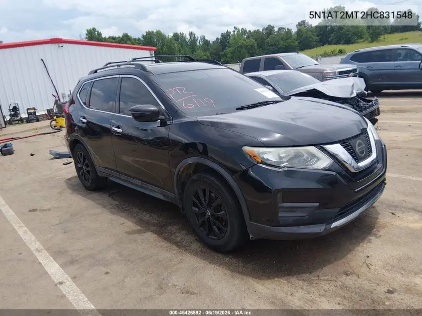 2017 Nissan Rogue Sv VIN: 5N1AT2MT2HC831548 Lot: 45426592