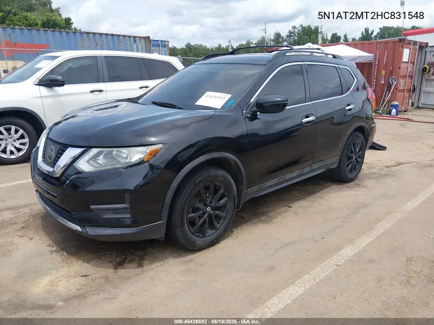 2017 Nissan Rogue Sv VIN: 5N1AT2MT2HC831548 Lot: 45426592