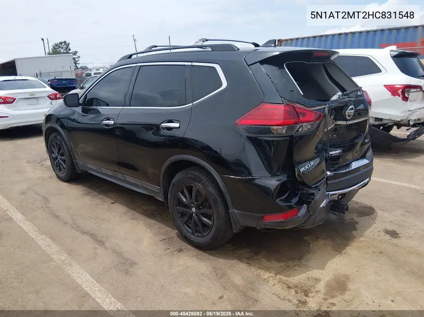 2017 Nissan Rogue Sv VIN: 5N1AT2MT2HC831548 Lot: 45426592