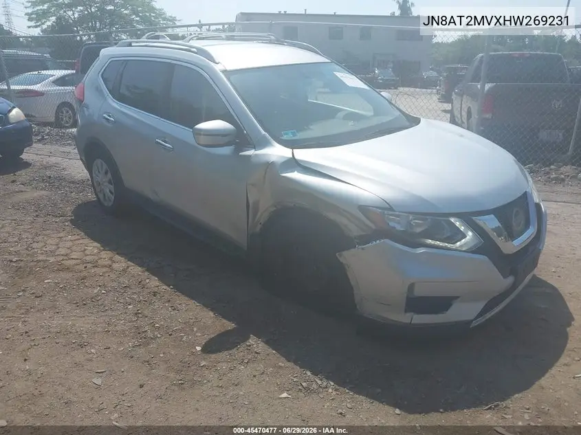 2017 Nissan Rogue S VIN: JN8AT2MVXHW269231 Lot: 45470477
