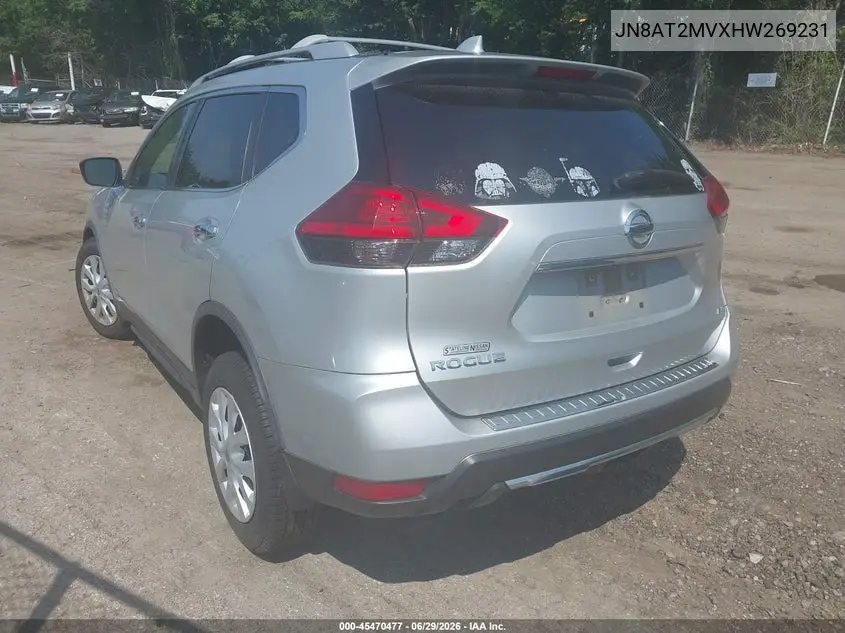 2017 Nissan Rogue S VIN: JN8AT2MVXHW269231 Lot: 45470477