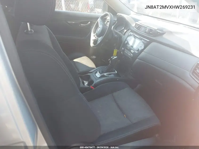 2017 Nissan Rogue S VIN: JN8AT2MVXHW269231 Lot: 45470477