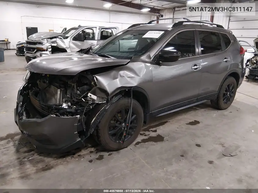 2017 Nissan Rogue Sv VIN: 5N1AT2MV3HC811147 Lot: 45576958