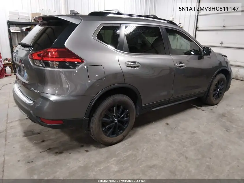2017 Nissan Rogue Sv VIN: 5N1AT2MV3HC811147 Lot: 45576958