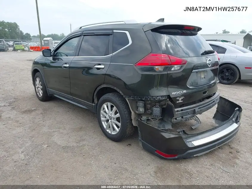 2017 Nissan Rogue Sv VIN: JN8AT2MV1HW257677 Lot: 45584437