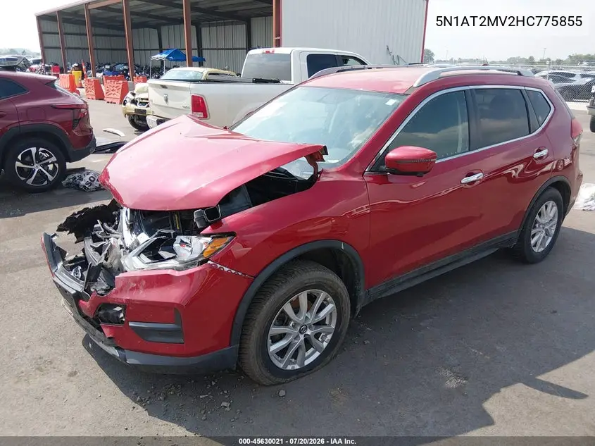 2017 Nissan Rogue Sv VIN: 5N1AT2MV2HC775855 Lot: 45630021