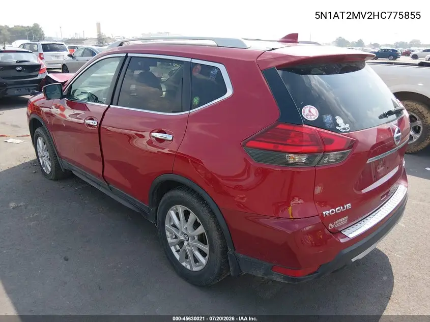 2017 Nissan Rogue Sv VIN: 5N1AT2MV2HC775855 Lot: 45630021