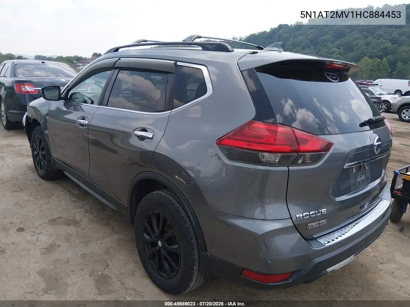 2017 Nissan Rogue Sv VIN: 5N1AT2MV1HC884453 Lot: 45669023