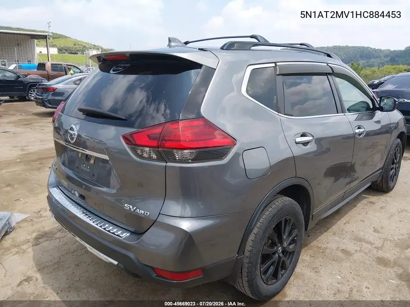 2017 Nissan Rogue Sv VIN: 5N1AT2MV1HC884453 Lot: 45669023