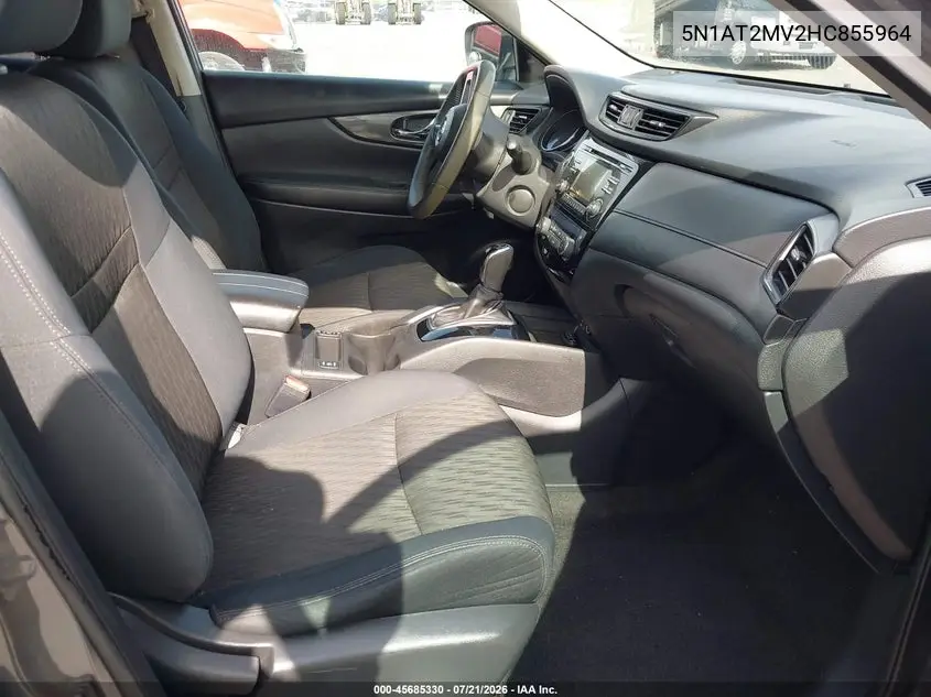 2017 Nissan Rogue Sv VIN: 5N1AT2MV2HC855964 Lot: 45685330
