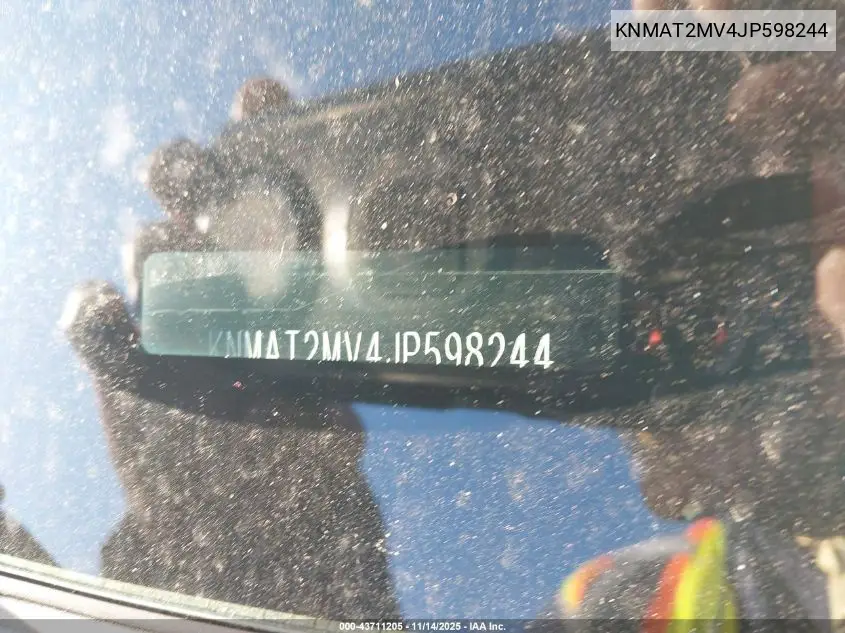 KNMAT2MV4JP598244 2018 Nissan Rogue Sv