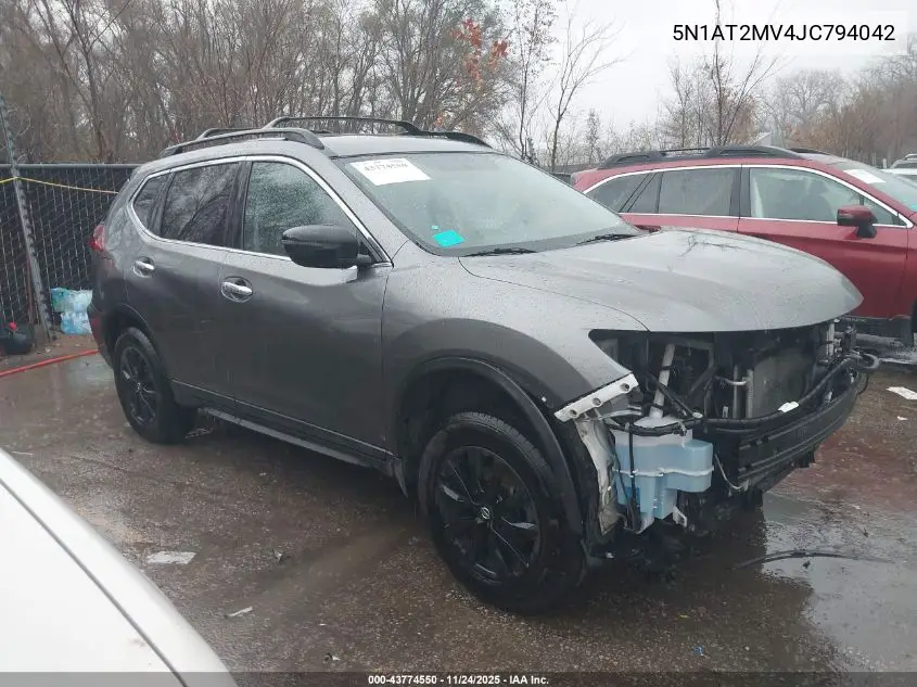 5N1AT2MV4JC794042 2018 Nissan Rogue Sv