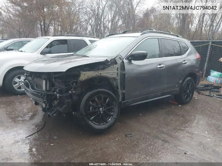5N1AT2MV4JC794042 2018 Nissan Rogue Sv
