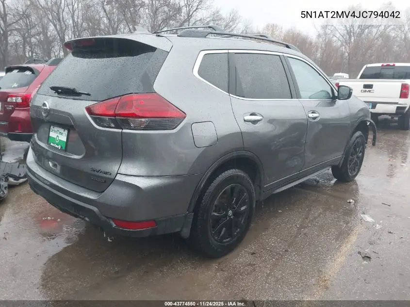 5N1AT2MV4JC794042 2018 Nissan Rogue Sv