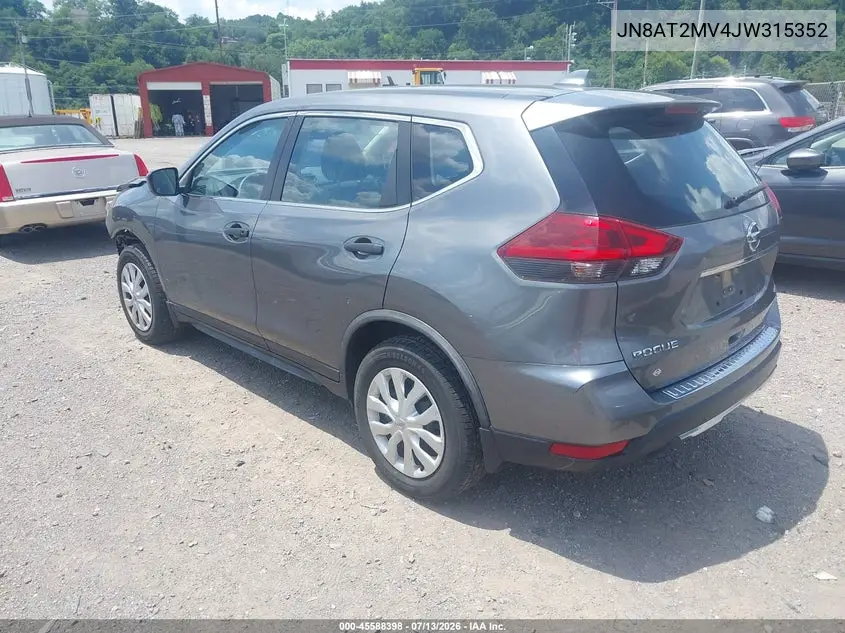 2018 Nissan Rogue S VIN: JN8AT2MV4JW315352 Lot: 45588398