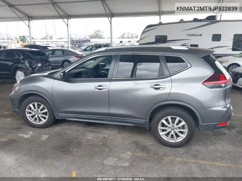 2018 Nissan Rogue Sv VIN: KNMAT2MT9JP522839 Lot: 45676677