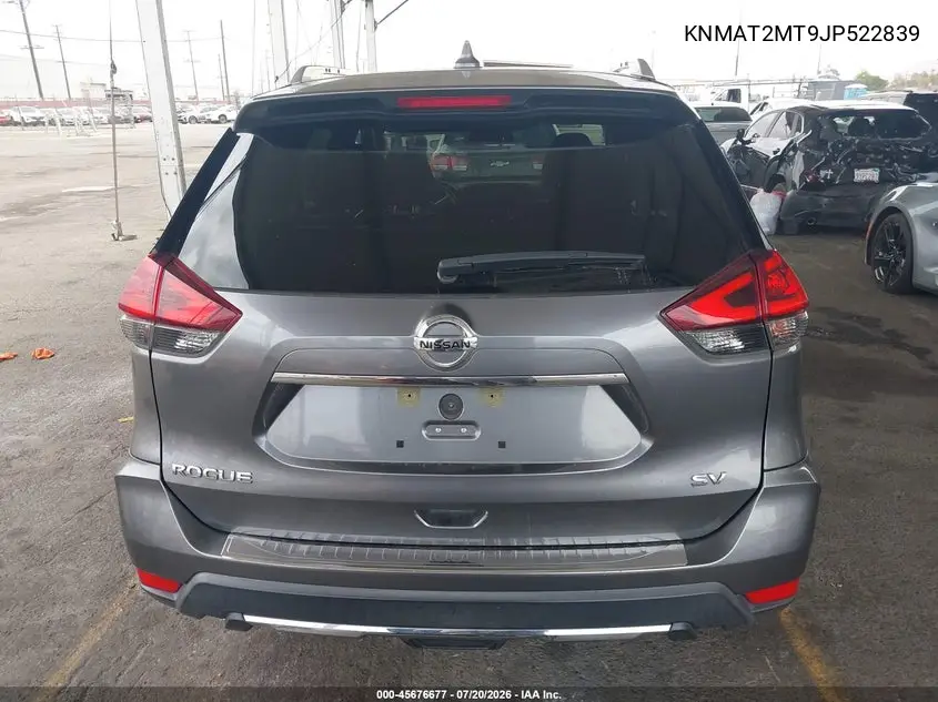 2018 Nissan Rogue Sv VIN: KNMAT2MT9JP522839 Lot: 45676677