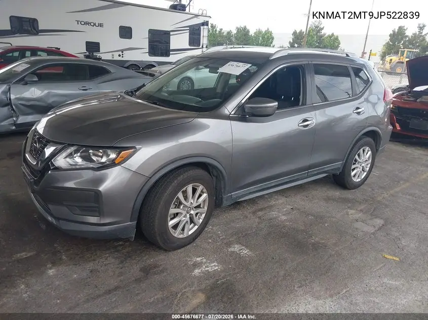 2018 Nissan Rogue Sv VIN: KNMAT2MT9JP522839 Lot: 45676677