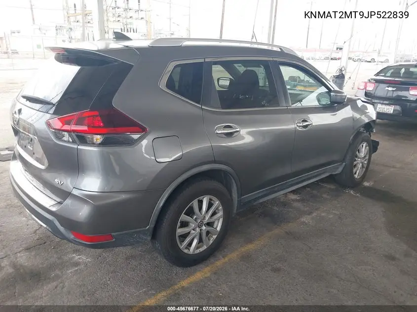 2018 Nissan Rogue Sv VIN: KNMAT2MT9JP522839 Lot: 45676677