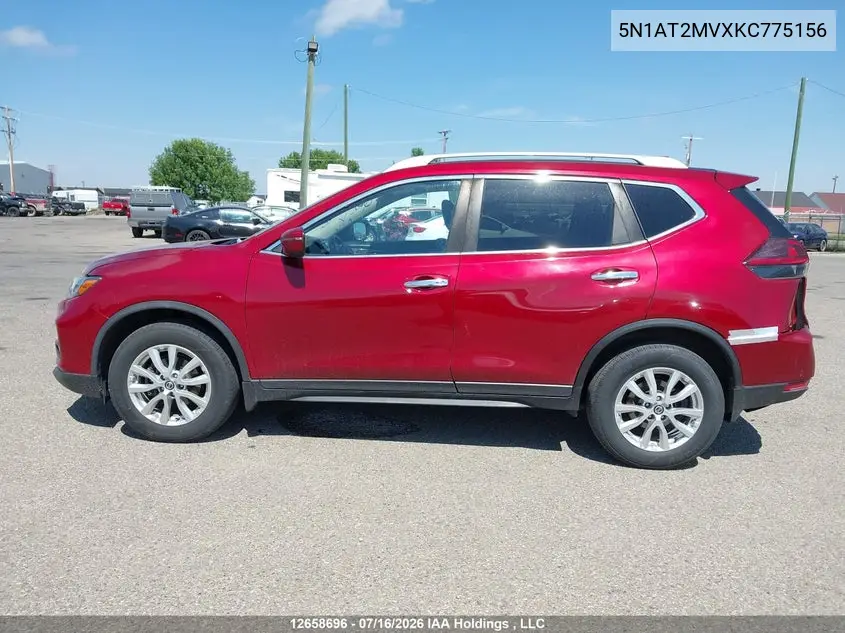 2019 Nissan Rogue S/Sl/Sv VIN: 5N1AT2MVXKC775156 Lot: 12658696x