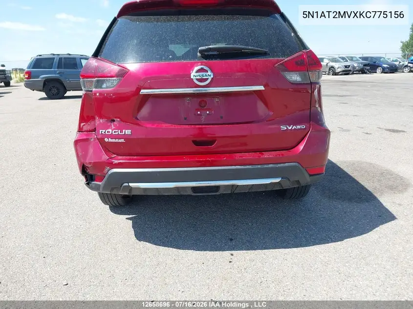 2019 Nissan Rogue S/Sl/Sv VIN: 5N1AT2MVXKC775156 Lot: 12658696x