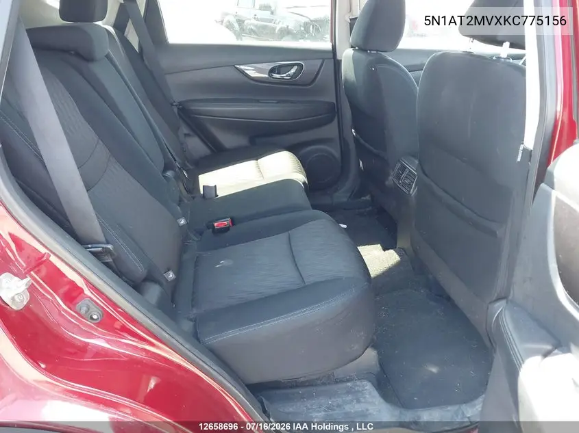 2019 Nissan Rogue S/Sl/Sv VIN: 5N1AT2MVXKC775156 Lot: 12658696x