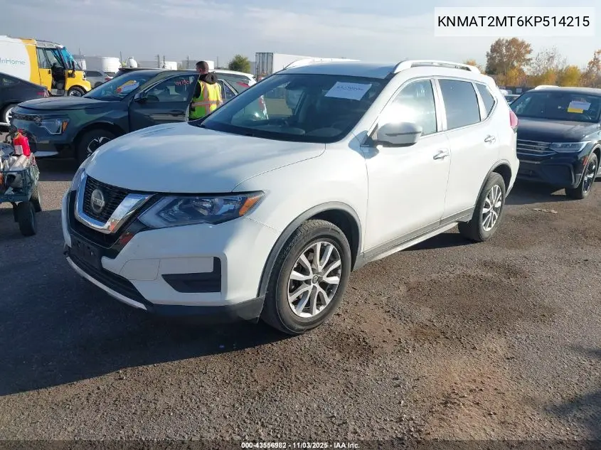 KNMAT2MT6KP514215 2019 Nissan Rogue Sv