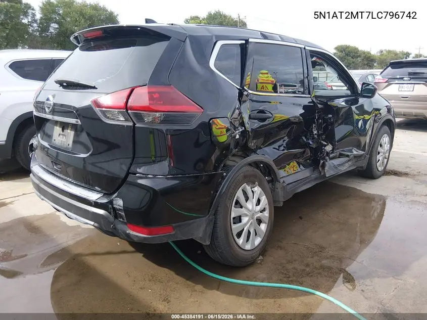 2020 Nissan Rogue S Fwd VIN: 5N1AT2MT7LC796742 Lot: 45384191