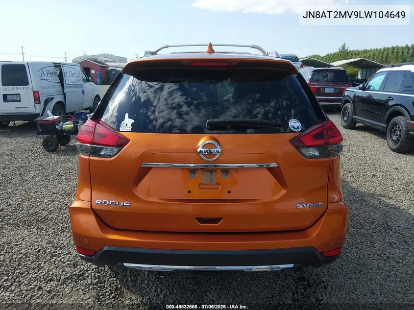 2020 Nissan Rogue Sv Intelligent Awd VIN: JN8AT2MV9LW104649 Lot: 45532668