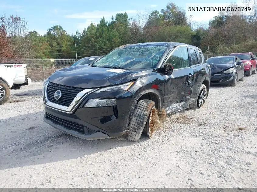 5N1AT3BA8MC673749 2021 Nissan Rogue Sv Fwd