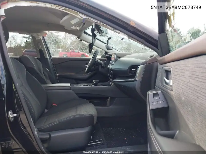 5N1AT3BA8MC673749 2021 Nissan Rogue Sv Fwd