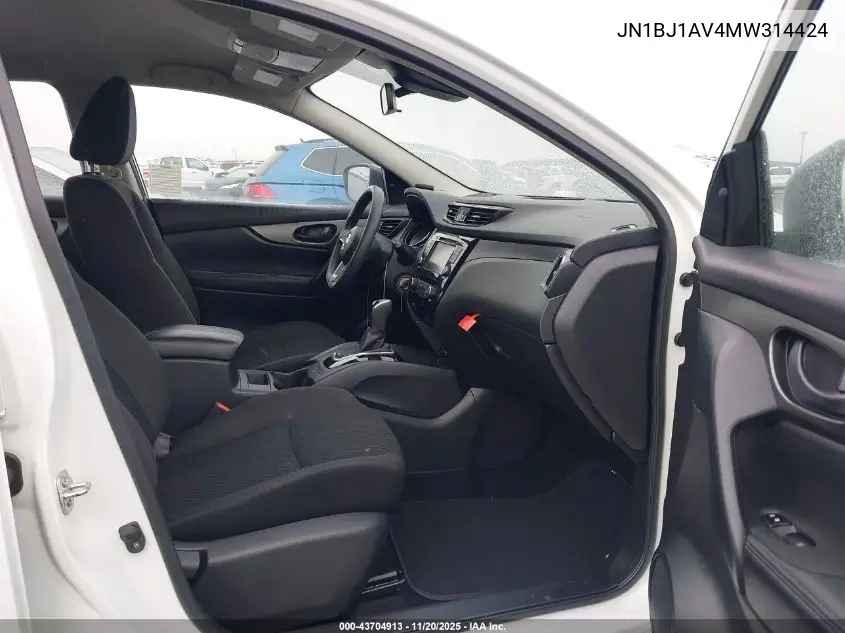 JN1BJ1AV4MW314424 2021 Nissan Rogue Sport S Fwd Xtronic Cvt