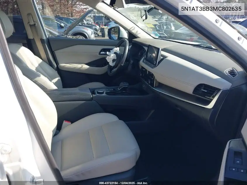 5N1AT3BB3MC802635 2021 Nissan Rogue Sv Intelligent Awd