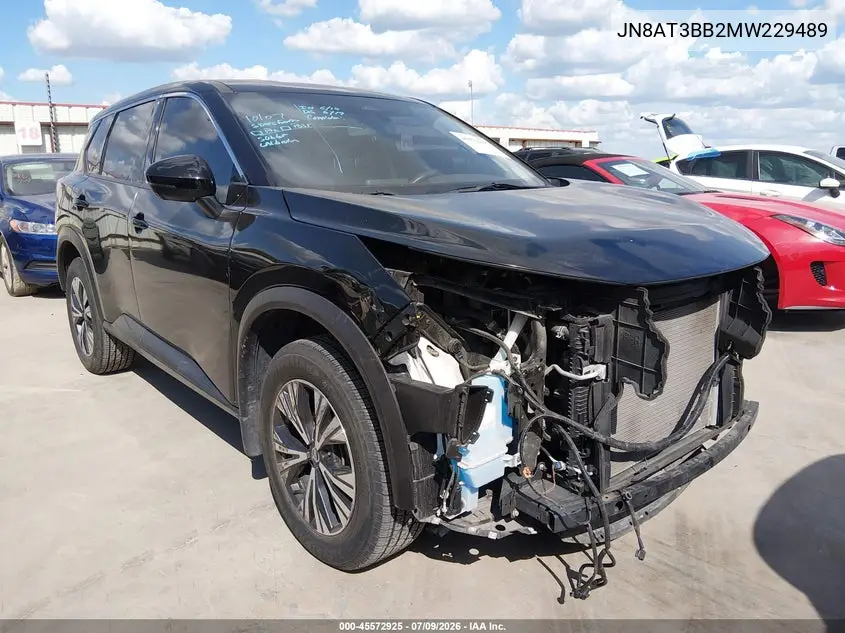 2021 Nissan Rogue Sv Intelligent Awd VIN: JN8AT3BB2MW229489 Lot: 45572925