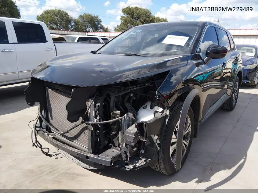 2021 Nissan Rogue Sv Intelligent Awd VIN: JN8AT3BB2MW229489 Lot: 45572925