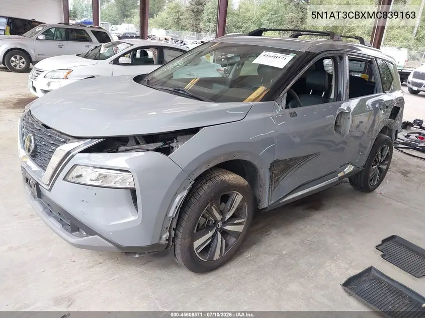 2021 Nissan Rogue Sl Intelligent Awd VIN: 5N1AT3CBXMC839163 Lot: 45608571